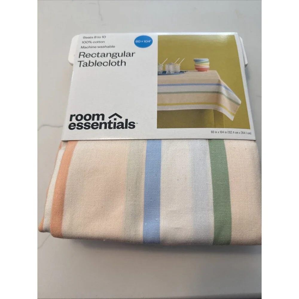 Striped Rectangular Tablecloth 60
